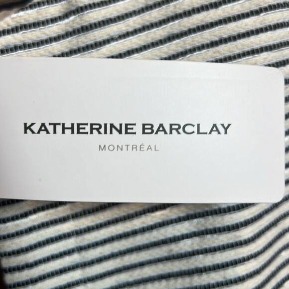 Katherine Barclay S Black & Off White Striped Open Front Jacket - Picture 5 of 8
